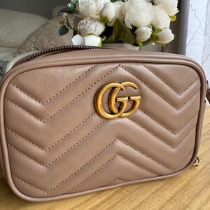 Gucci Marmont Mini Camera Bag - Dusty Pink